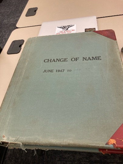 The King County index of name changes, 1947 to 1973. Photo courtesy of the author.