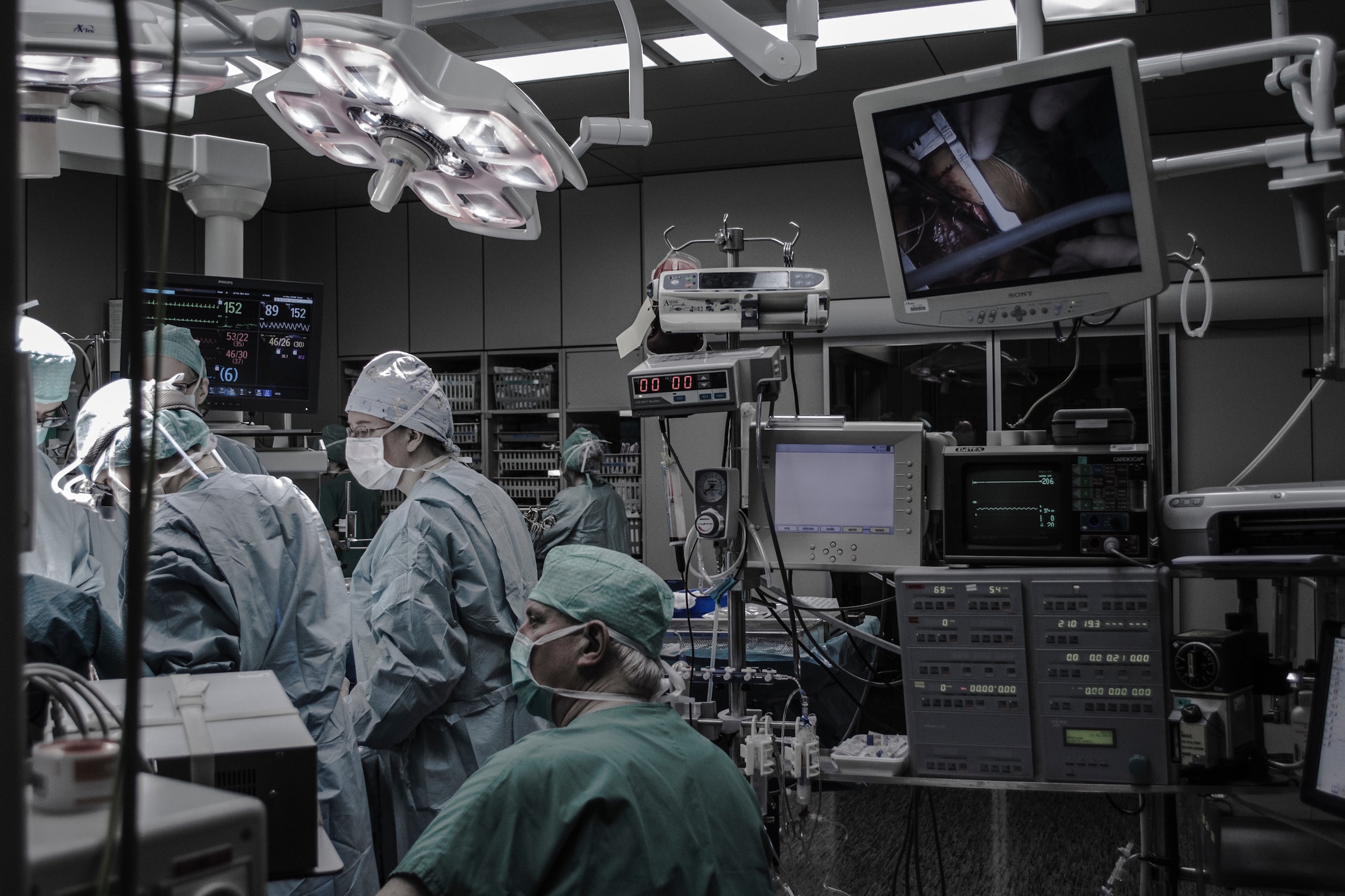 Doctors performing surgery.