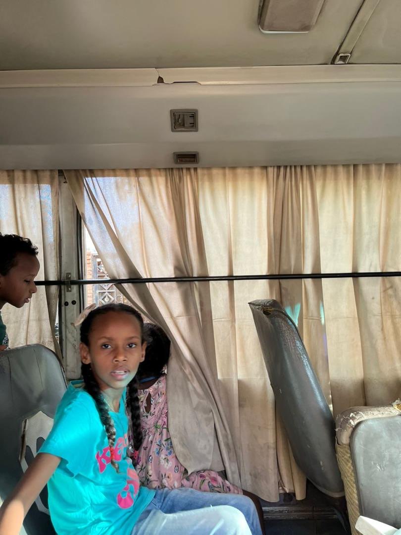 The narrator’s cousins on the bus used to leave. Photo: Omnia Mustafa