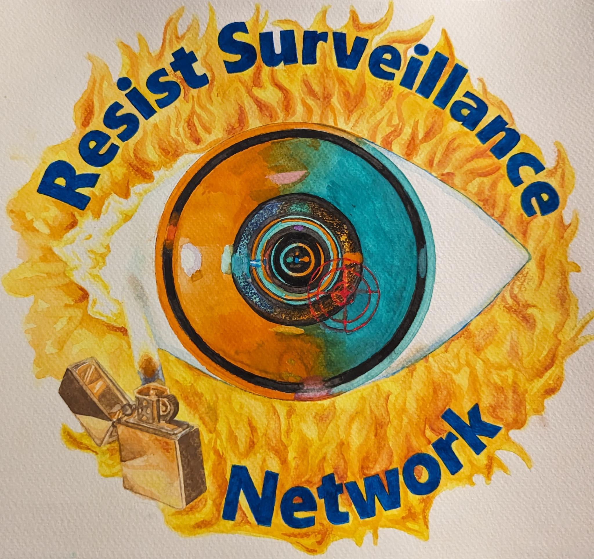 Logo de la Red de Resistencia a Vigilancia. Imagen cortesía de Mario Pérez.